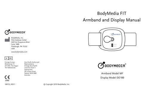 BodyMedia FIT Armband and Display Manual