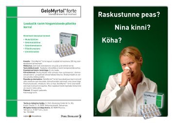 Raskustunne peas? Nina kinni? Köha?