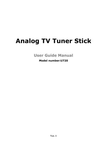 Analog TV Tuner Stick - 9Final.com