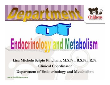Lisa Michele Scipio Pincham, MSN, BSN, RN Clinical - Children's ...