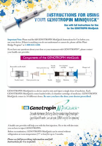 GENOTROPIN MiniQuick Instruction Sheet