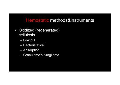 Intraoperative Hemostasis in Neurosurgery