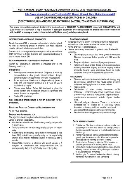 Growth Hormone Deficiency Growth Chart