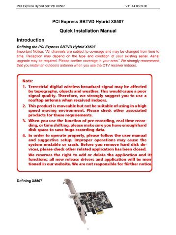 Quick Installation Manual Introduction - MyGica