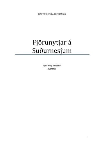 Fjörunytjar á Suðurnesjum - Náttúrustofa Reykjaness