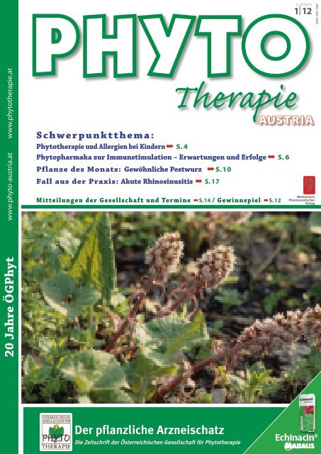 20 Jahre Ö GPh yt - bei PHYTO Therapie - phytotherapie.co.at