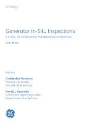 Generator In-Situ Inspections - GE Energy