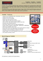 TL6050 / TL6051 / TL6052 TL6050 - Features Block ... - MaxxVision