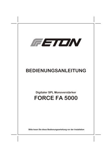 FA 5000 - Eton GmbH