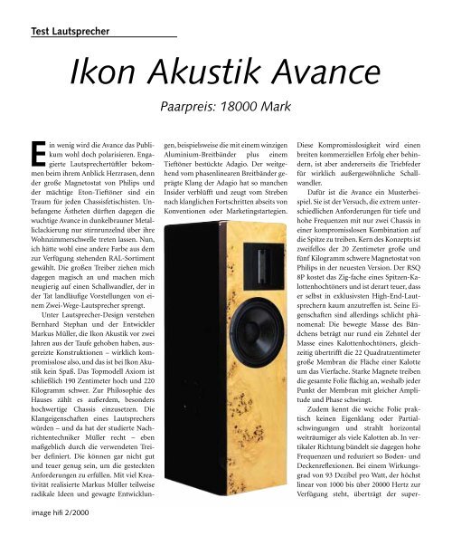 Ikon Akustik Avance