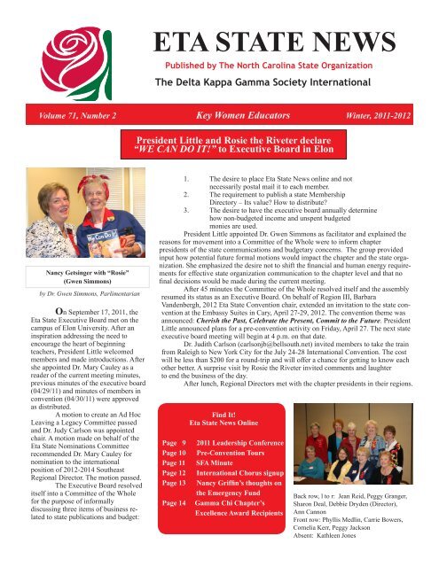 ETA STATE NEWS - Delta Kappa Gamma Society International
