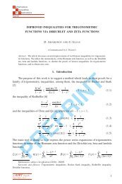 Improved inequalities for trigonometric functions via ... - Ele-Math