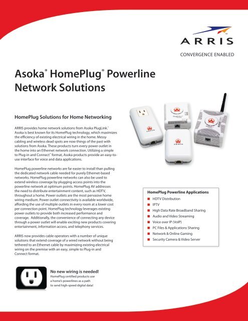 Asoka® HomePlug® Powerline Network Solutions - Arris