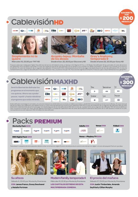 www.cablevision.com.UY octUbre 2012 - Cablevisión