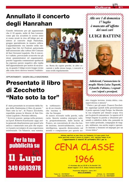 Settembre 2011 - Il Nuovo Lupo