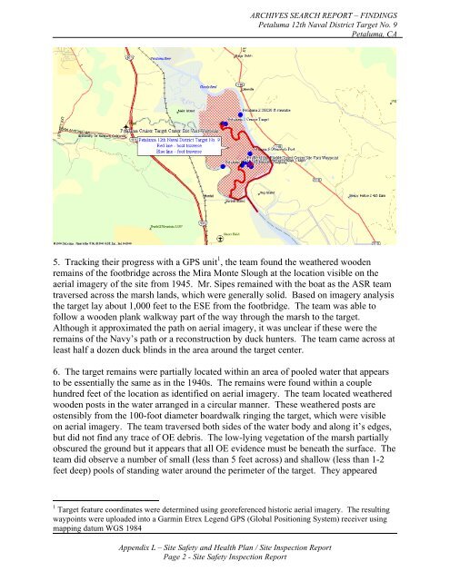 Petaluma Bombing Target Archive Search Report ... - Corpsfuds.org