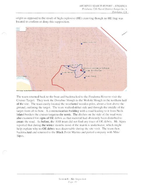 Petaluma Bombing Target Archive Search Report ... - Corpsfuds.org