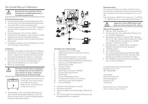 Eumex 800 - Der schnelle Weg zum Telefonieren. Stand