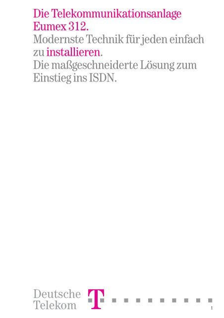 Eumex 312-Installation - Hilfe & Service - Telekom