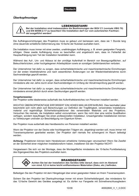 EUROLITE FS-600 CDM Spot User Manual - LTT Versand GmbH