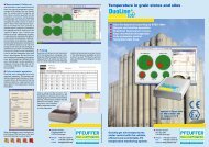 Temperature in grain stores and silos