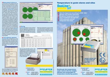 Temperature in grain stores and silos
