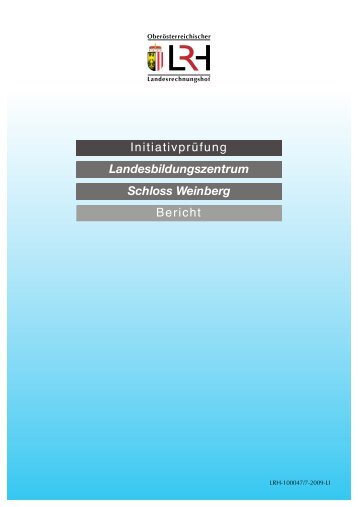 IP_LBZSchlossWeinberg_Bericht.pdf - Oberösterreichischer ...