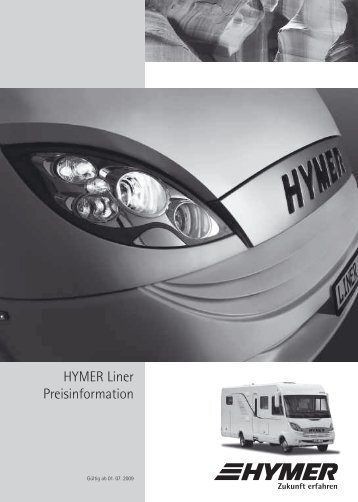 Preise und Technische Daten HYMER Liner