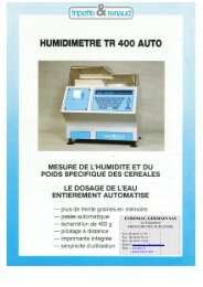 Télécharger la fiche technique du TR400A - Euromac Germain SAS