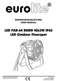 EUROLITE LED Floor SLS-400 RGB DMX User ... - Rock Shop GmbH