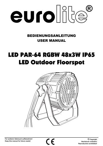 EUROLITE LED Floor SLS-400 RGB DMX User ... - Rock Shop GmbH