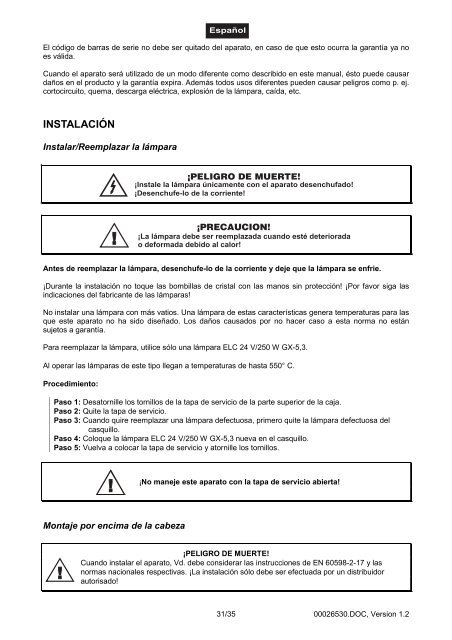 EUROLITE Gobo Flower I User Manual