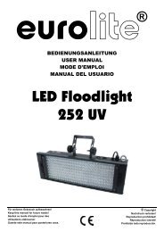 EUROLITE LED Floodlight 252 UV User Manual