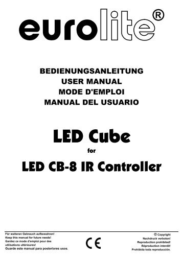 EUROLITE LED Cube for CB-8 Controller user manual