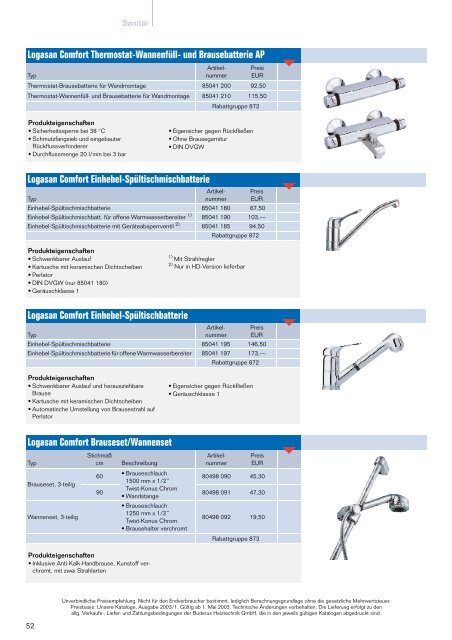 Logafix-Katalog 2003 - Buderus