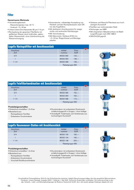 Logafix-Katalog 2003 - Buderus