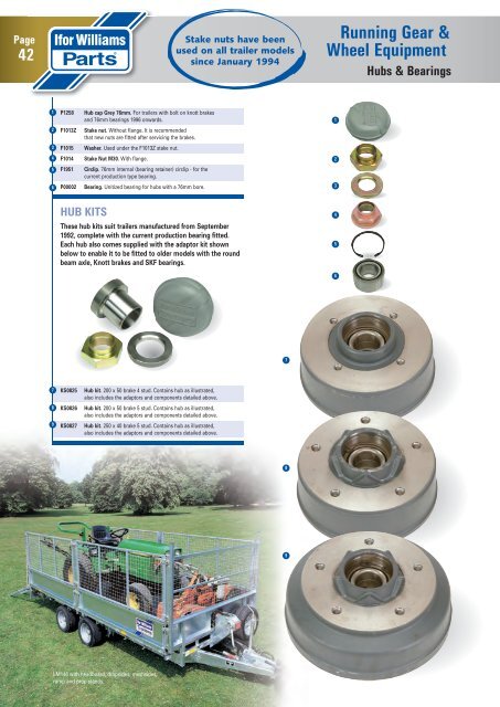 Running Gear & Wheel Equipment Hubs & Bearings - Ifor Williams