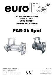 EUROLITE PAR-36 Spot User Manual - Terralec