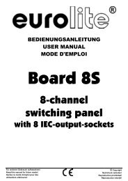 EUROLITE Board 8S User Manual - Terralec