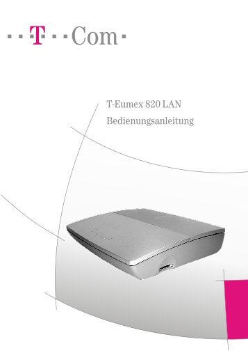 Anleitung T-Eumex 820 LAN - TAPICall