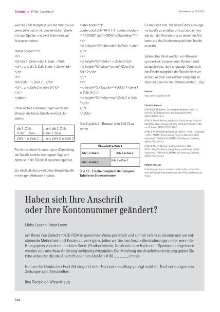 WissenHeute Nr. 06/2004 - Deutsche Telekom Training GmbH ...