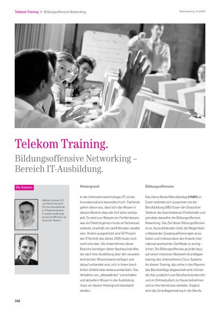 WissenHeute Nr. 06/2004 - Deutsche Telekom Training GmbH ...