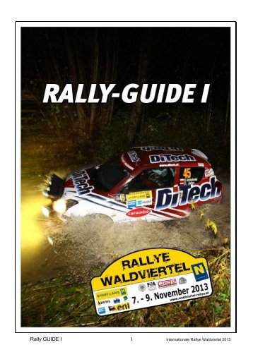 RALLY GUIDE 1 (2013) - Rallye Waldviertel