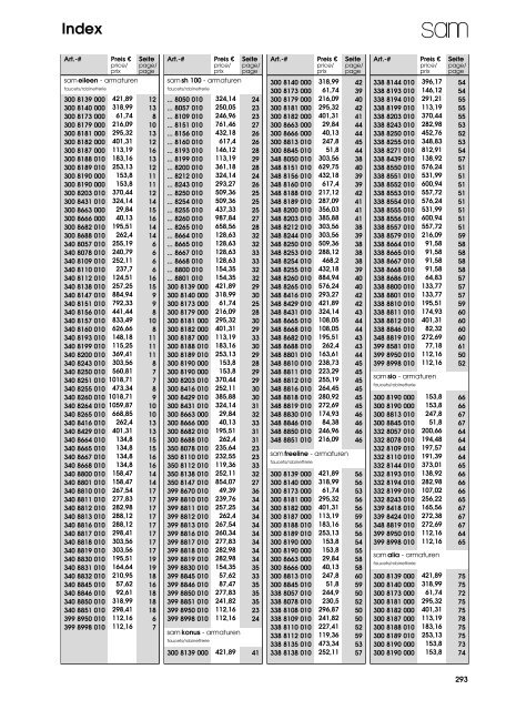 PREISLISTE