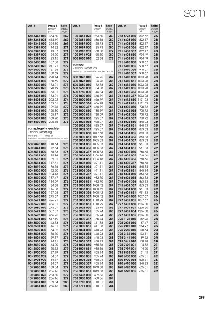 PREISLISTE