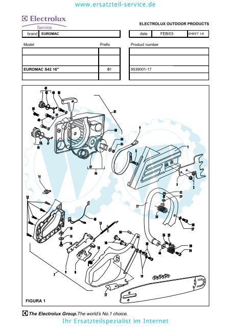 Kettensaege Euromac, S42, 24819600B, 953900117, Prefix 01, 2003