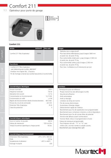 Comfort 211 - Marantec