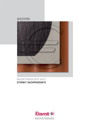 Preisliste Dach Objekt 2013 [PDF] - Eternit AG