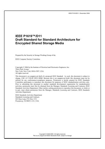 IEEE P1619™/D11 Draft Standard for Standard Architecture for ...