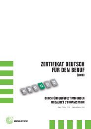 ZERTIFIKAT DEUTSCH FÜR DEN BERUF - Goethe-Institut